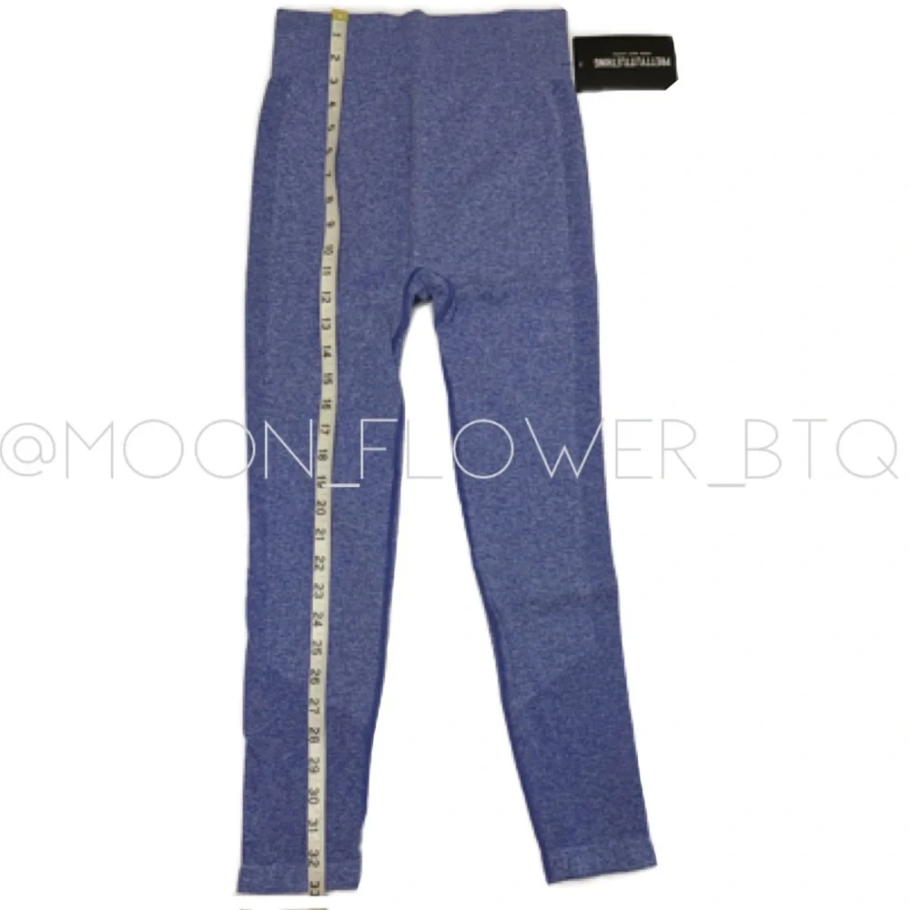 PrettyLittleThing Blue Sport Contour Cut Out Seamless Leggings - Picture 13 of 16